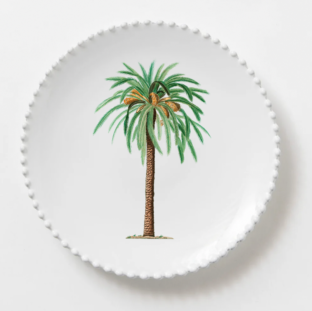 Plato Palmera borde Perlitas