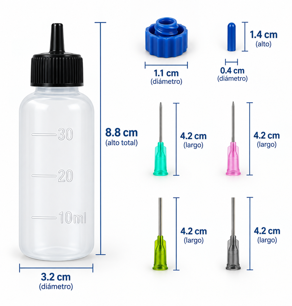 Botella de precisión + puntas