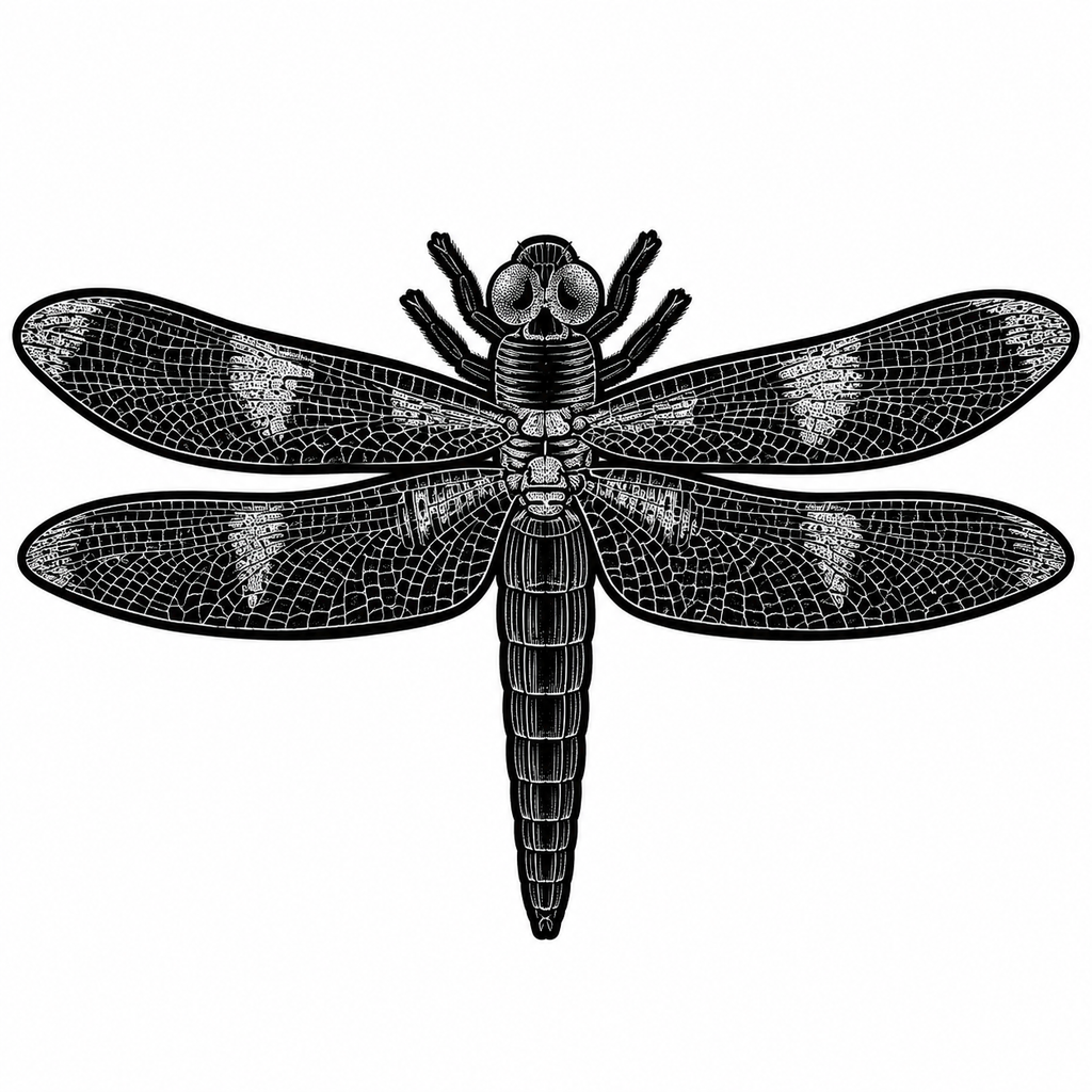 Libelula Sello de goma