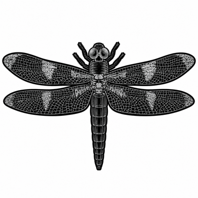 Libelula Sello de goma