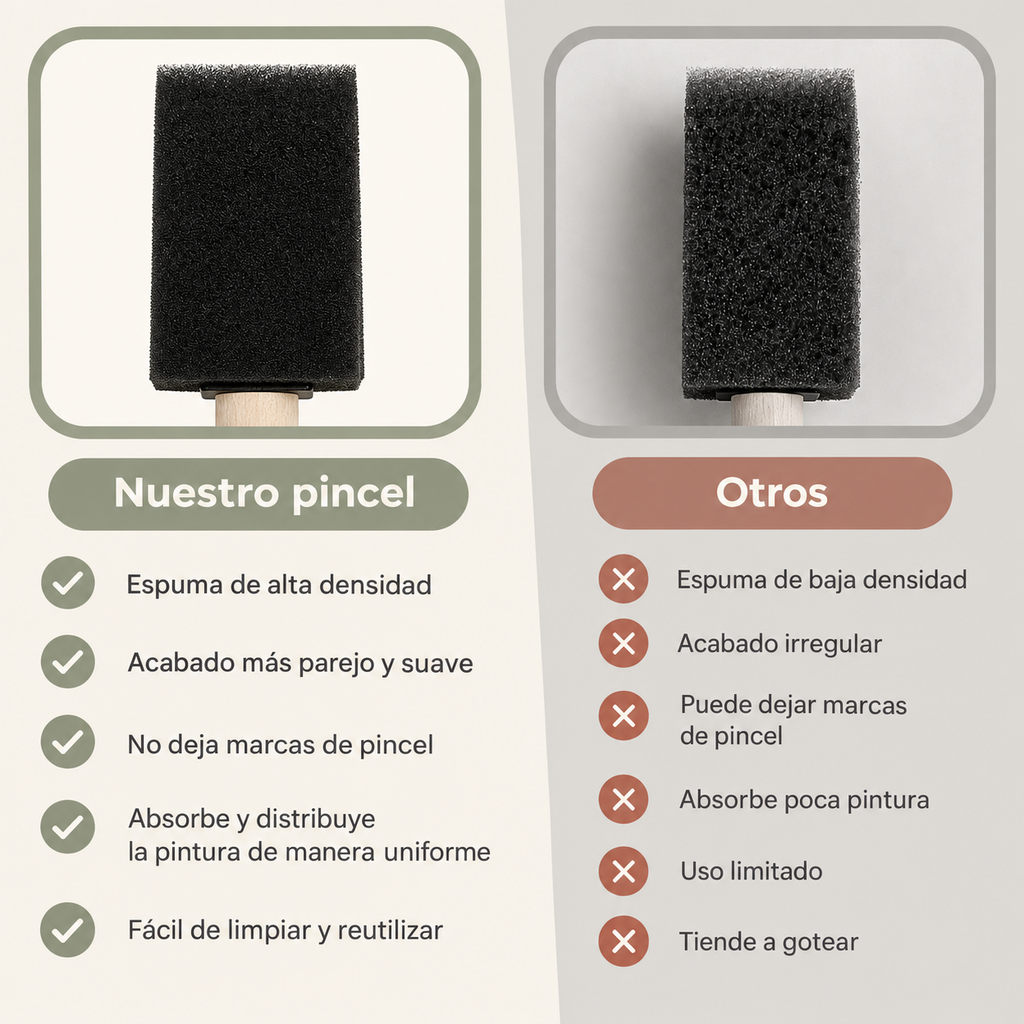 Pincel de Esponja · 1,3 cm
