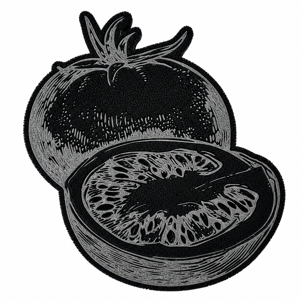 Tomate Mitad Sello de goma