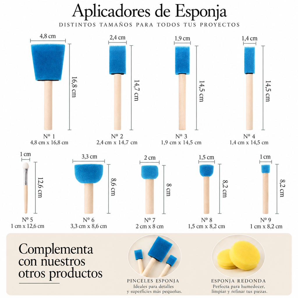 Pincel de Esponja · 2 cm