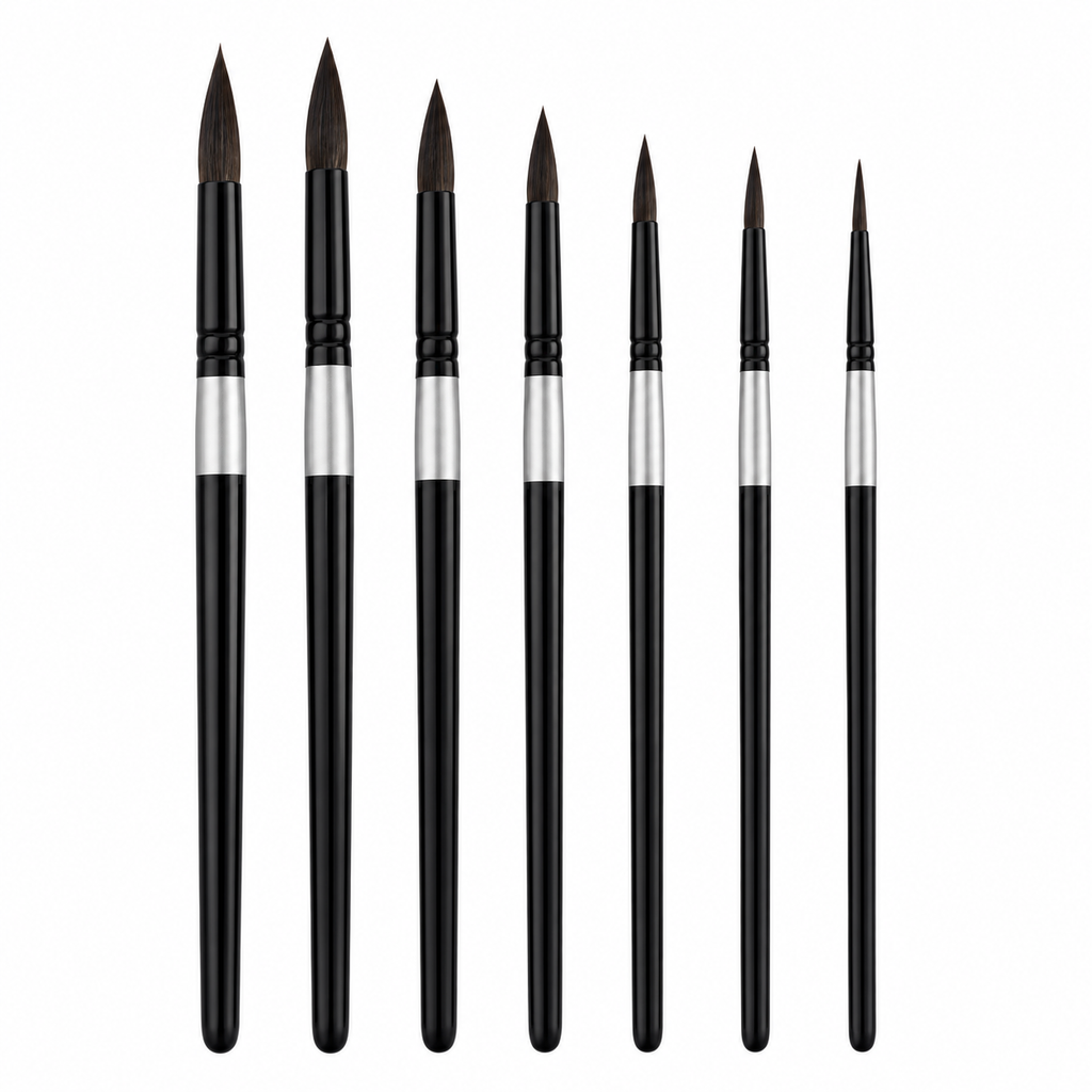 Set Pinceles pelo ardilla redondo
