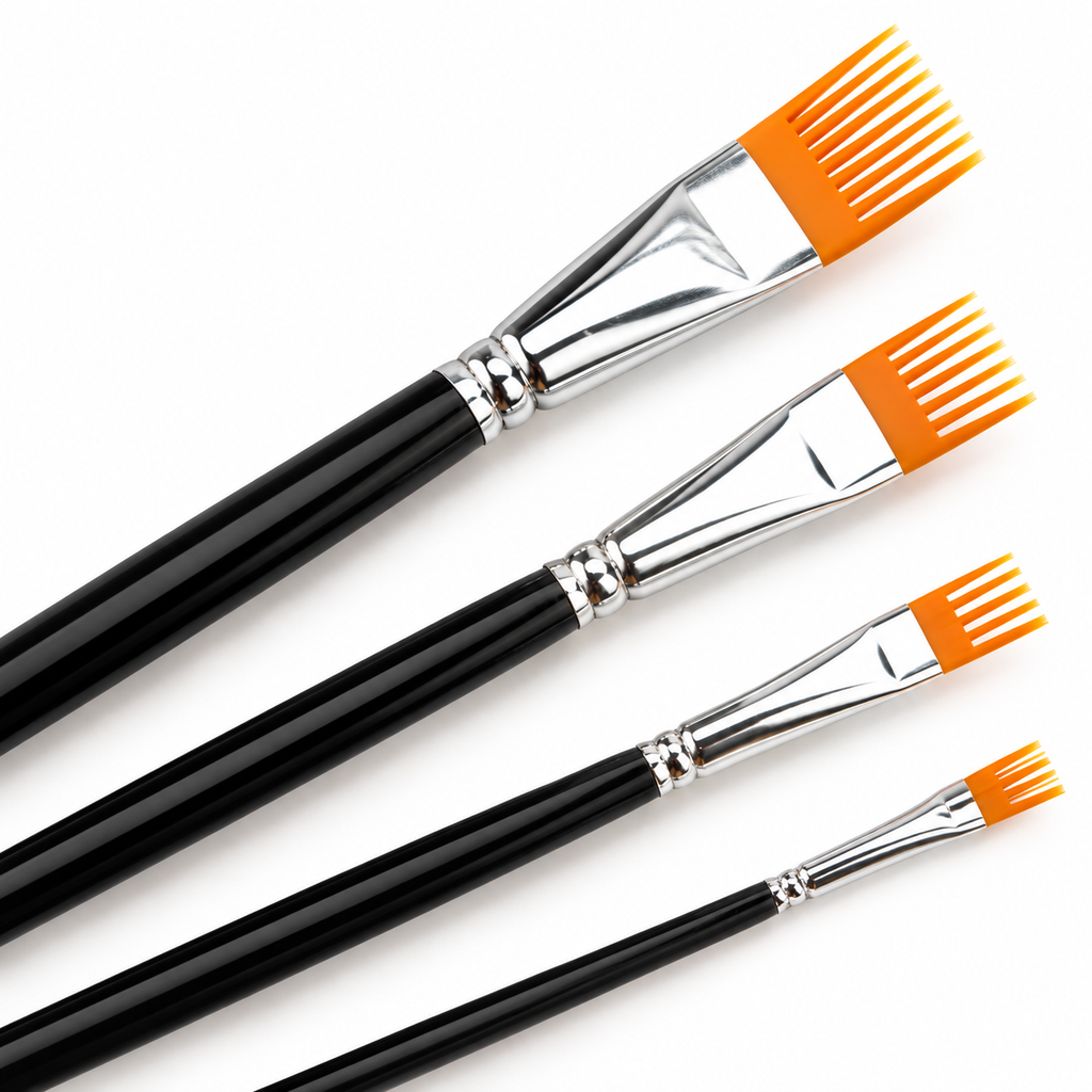 Set de 4 pinceles peine para cerámica