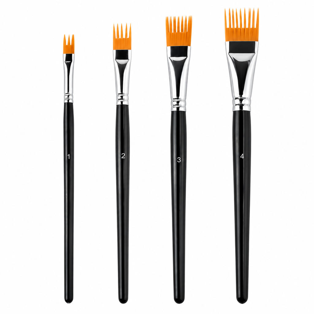 Set de 4 pinceles peine para cerámica
