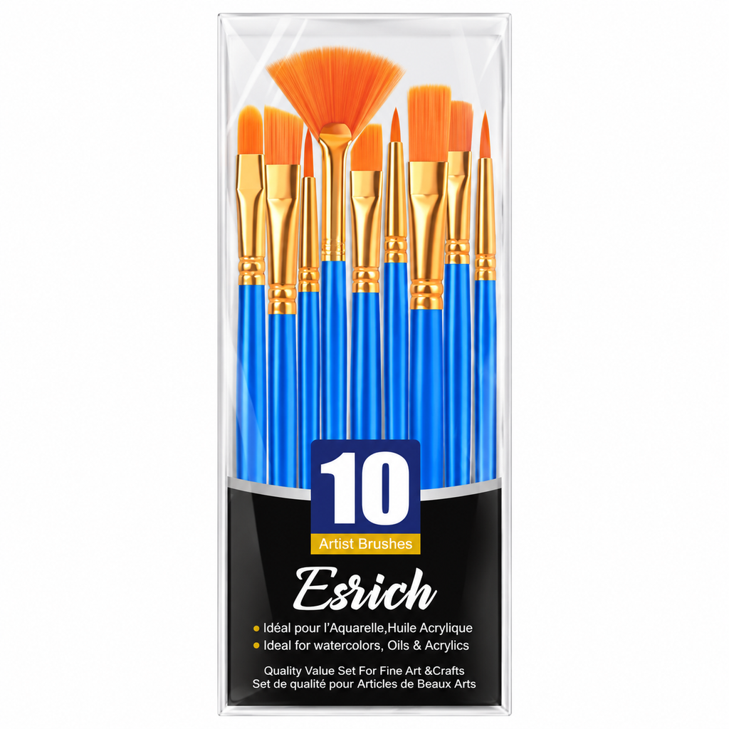 Set de 10 Pinceles Azul Mix 2