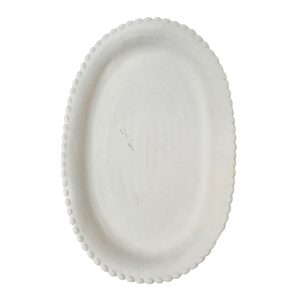 Fuente Oval Perlitas (Bizcocho)