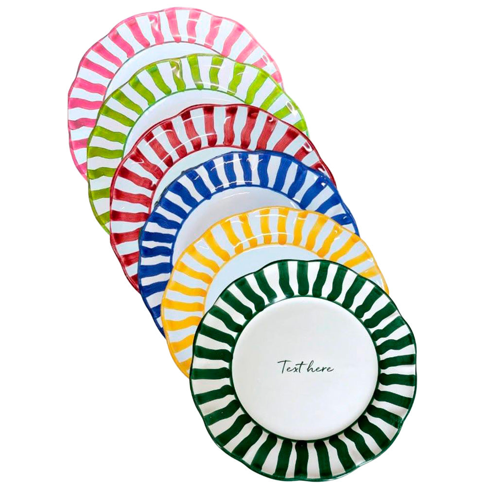 Plato Stripy Personalizado 26 cm