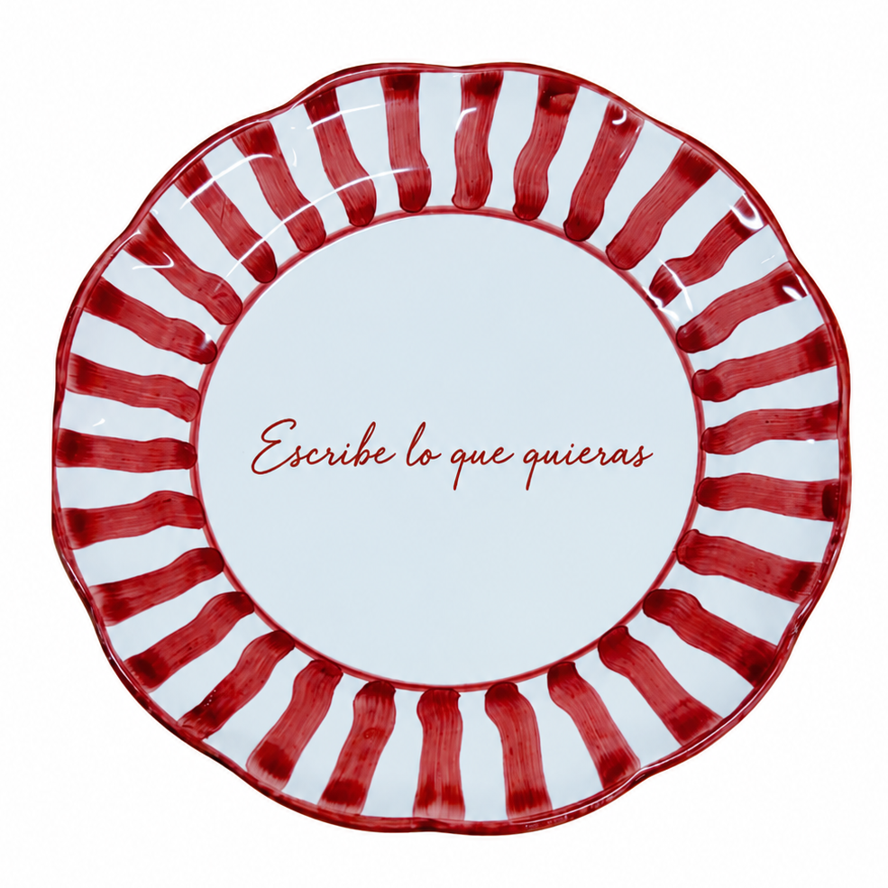 Plato Stripy Personalizado 26 cm